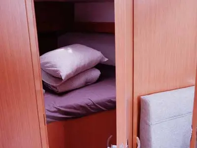 Cabin on Saona, a Bavaria Cruiser 34 sailboat at Palma de Mallorca, Spain
