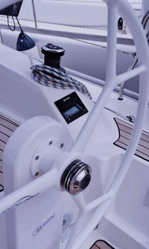 Saona, a Bavaria Cruiser 34 sailboat at Palma de Mallorca, Spain