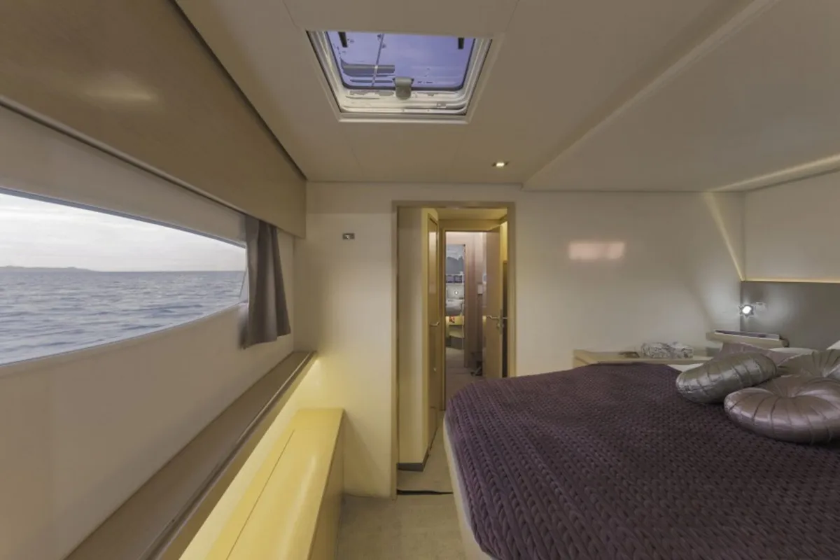 Cabin on Valhalla, a Fountaine Pajot Saba 50 catamaran at Road Town, British Virgin Islands