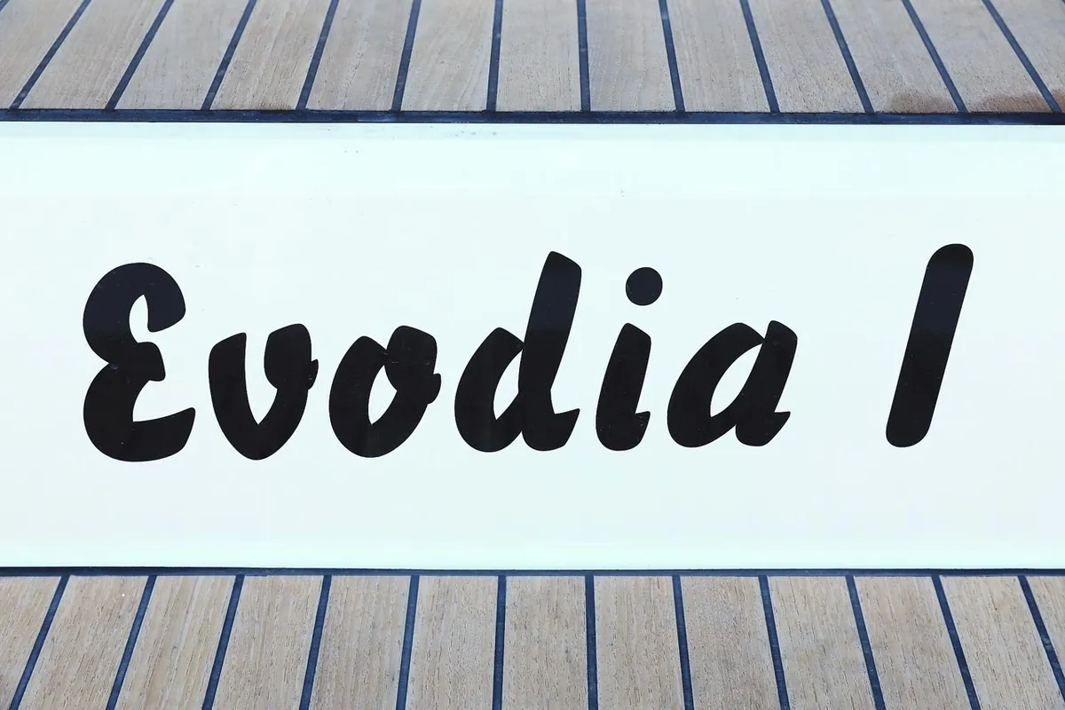 Evodia 1, a Bavaria Cruiser 46 sailboat at Grad Biograd na Moru, Croatia