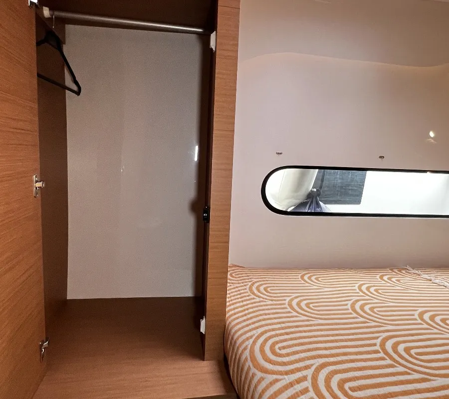 Cabin on SMOTA, a Excess 11 catamaran at Fethiye, Turkey