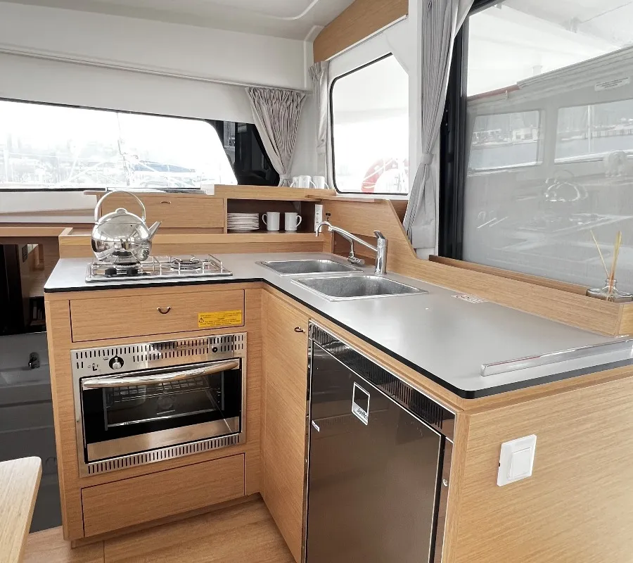 Galley of SMOTA, a Excess 11 catamaran at Fethiye, Turkey