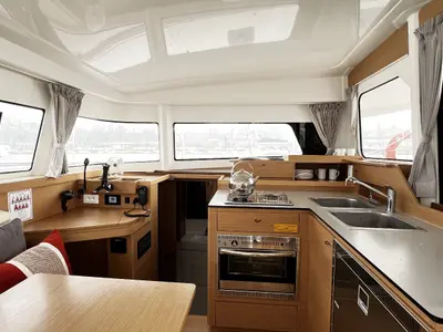 Galley of SMOTA, a Excess 11 catamaran at Fethiye, Turkey