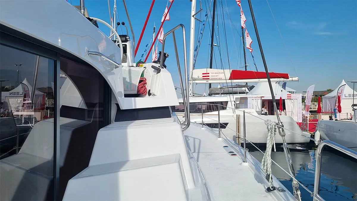 Exterior view of Wanderer, a Bali Catspace catamaran at Road Town, British Virgin Islands