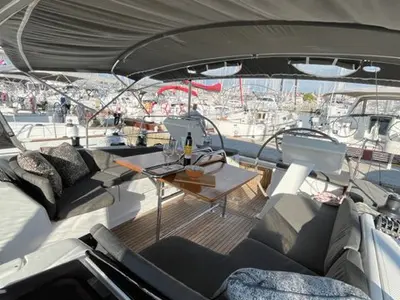 Salon of Zsiber, a Hanse 455 sailboat at Grad Biograd na Moru, Croatia
