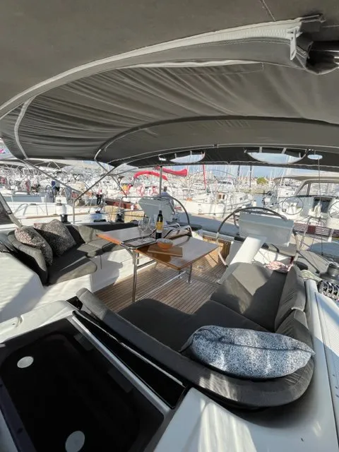 Salon of Zsiber, a Hanse 455 sailboat at Grad Biograd na Moru, Croatia