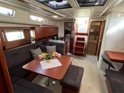 Galley of Zsiber, a Hanse 455 sailboat at Grad Biograd na Moru, Croatia
