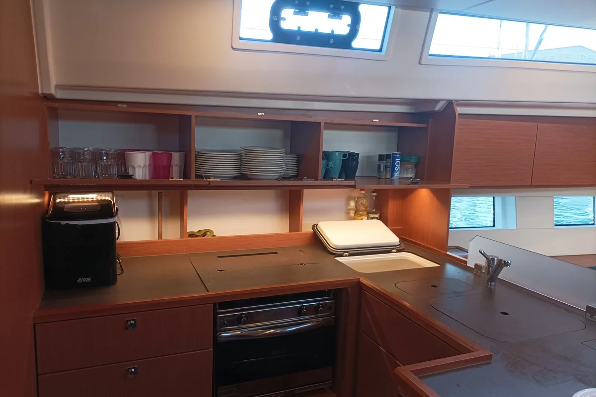 Galley of Roza Deflores 2, a Bavaria C50 sailboat at Split, Croatia