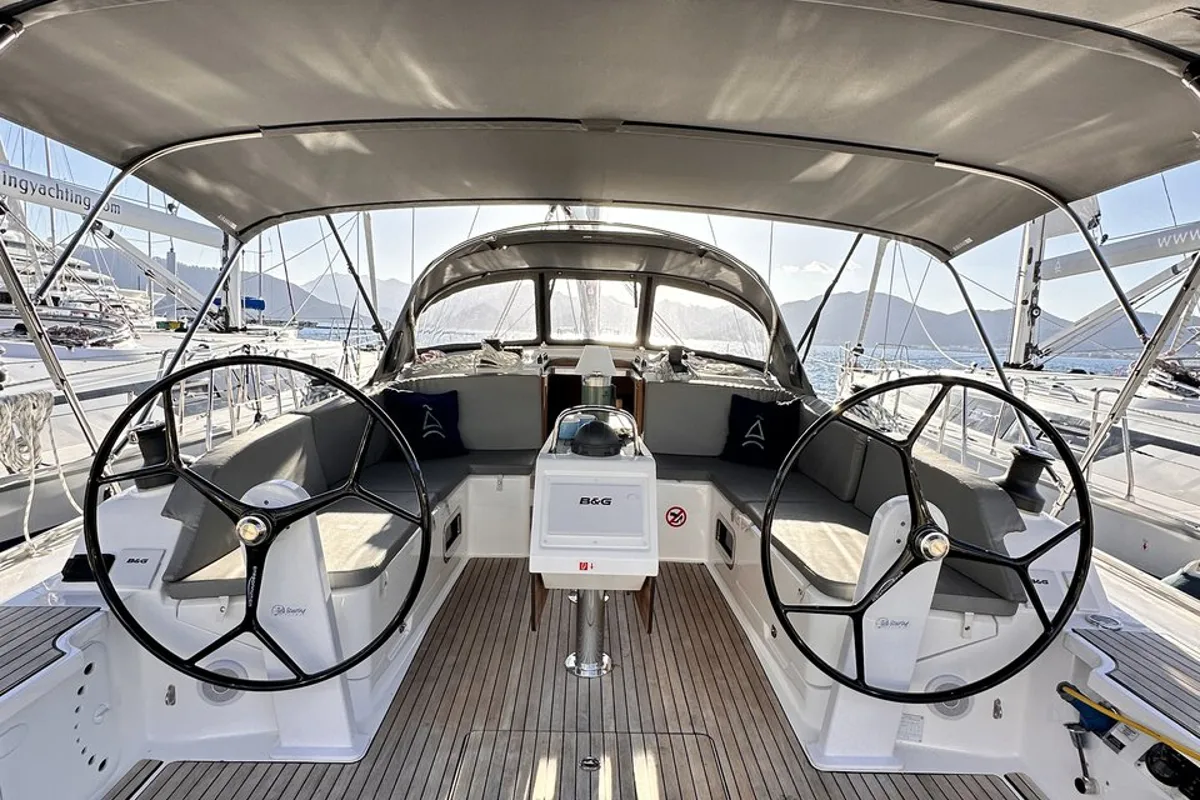 Leisure, a Bavaria Cruiser 46 sailboat at Marmaris, Turkey