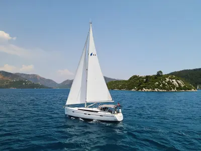 Leisure, a Bavaria Cruiser 46 sailboat at Marmaris, Turkey