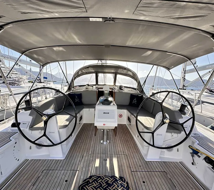 Leisure, a Bavaria Cruiser 46 sailboat at Marmaris, Turkey