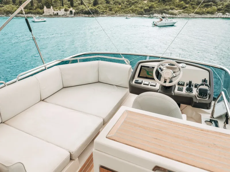 Cabin on Blizzard, a Beneteau Monte Carlo 5 motorboat at Seget Donji, Croatia