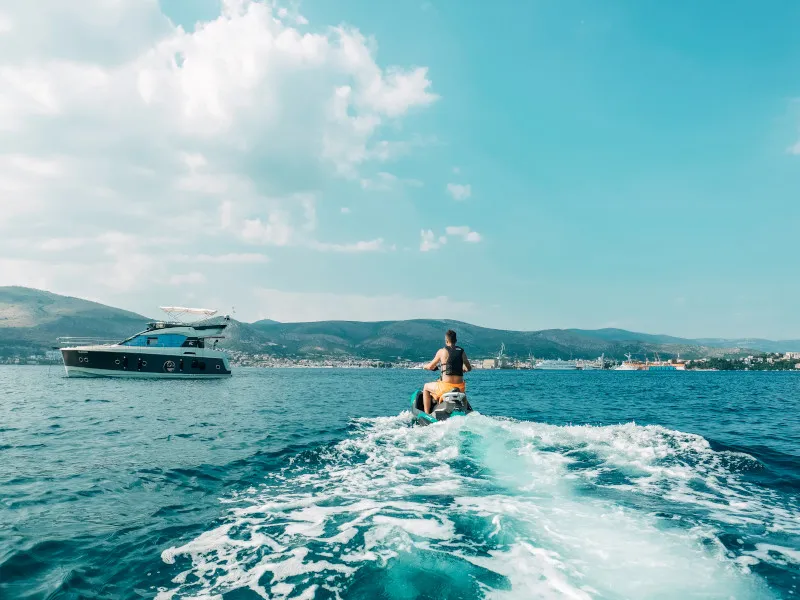 Galley of Blizzard, a Beneteau Monte Carlo 5 motorboat at Seget Donji, Croatia