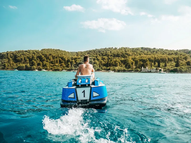 Blizzard, a Beneteau Monte Carlo 5 motorboat at Seget Donji, Croatia
