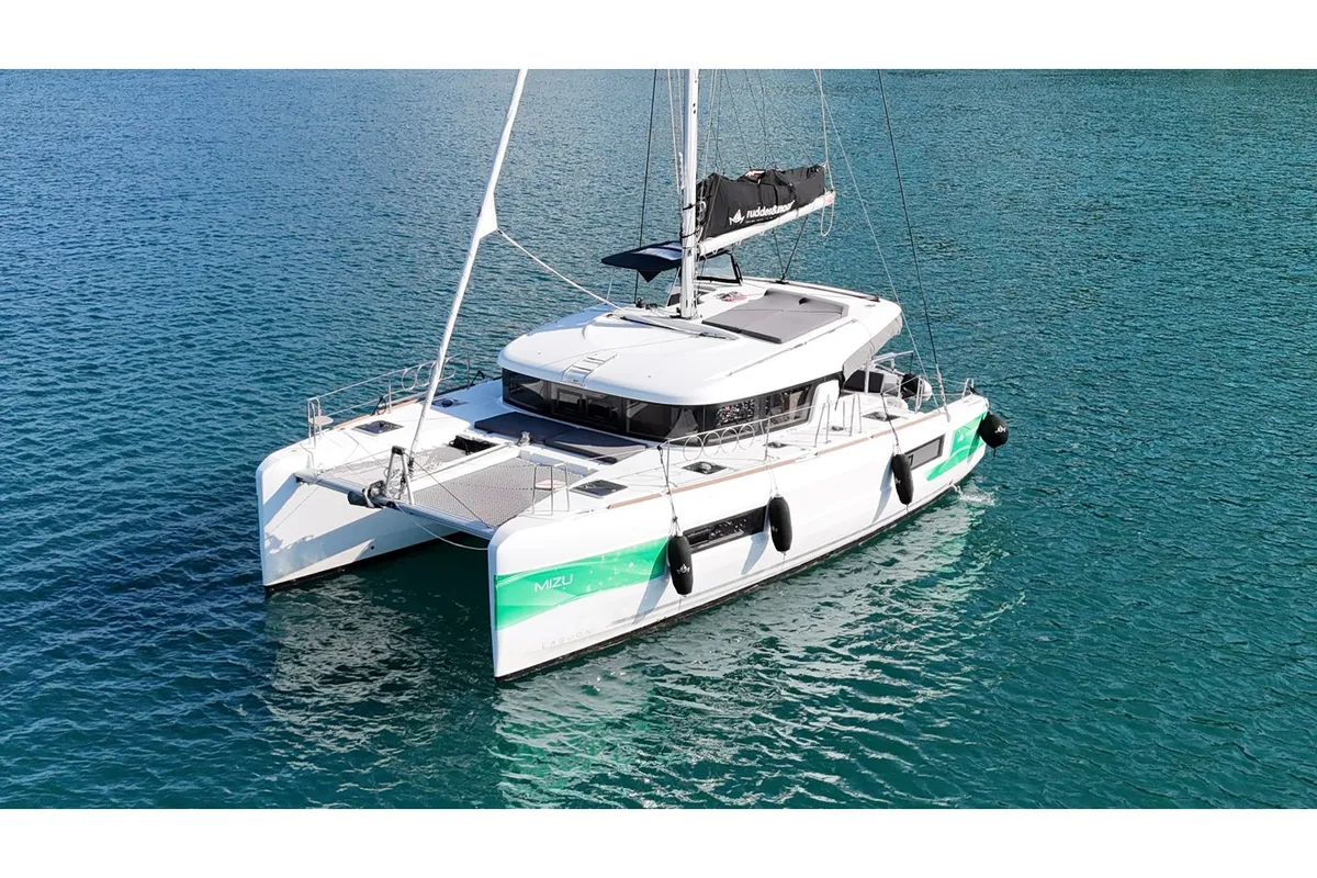 Mizu, a Lagoon 40 catamaran at Fethiye, Turkey