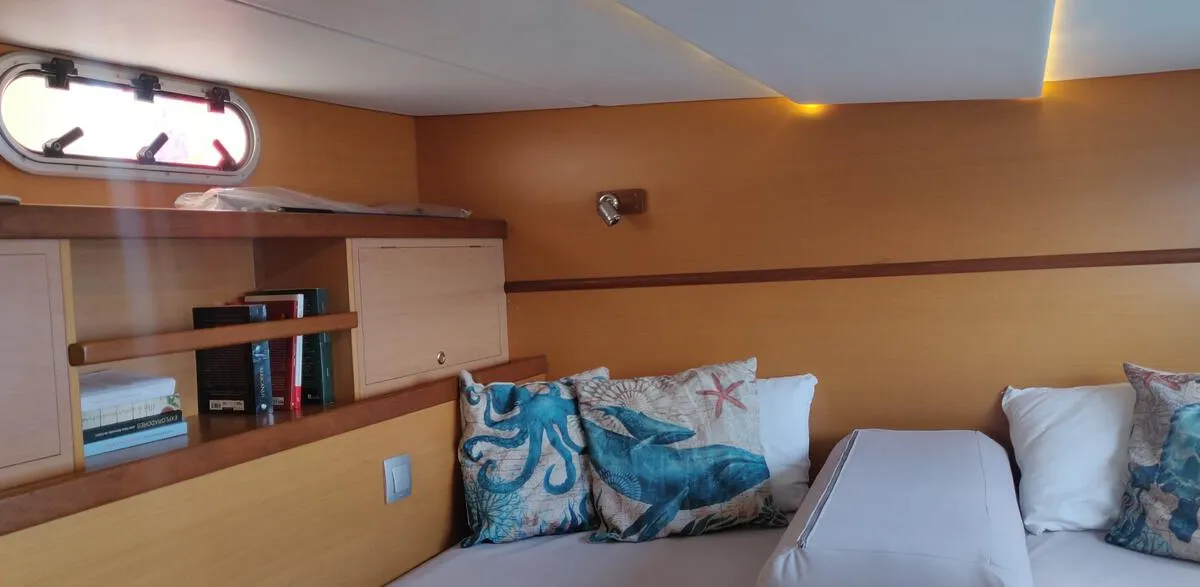 Cabin on Ultreia, a Catana 431 catamaran at Port d'Andratx, Spain