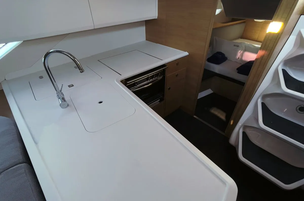 Galley of Black Panther, a Elan E6 sailboat at Split, Croatia