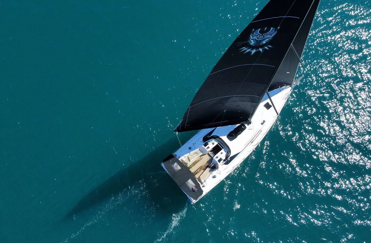 Exterior view of Black Panther, a Elan E6 sailboat at Split, Croatia