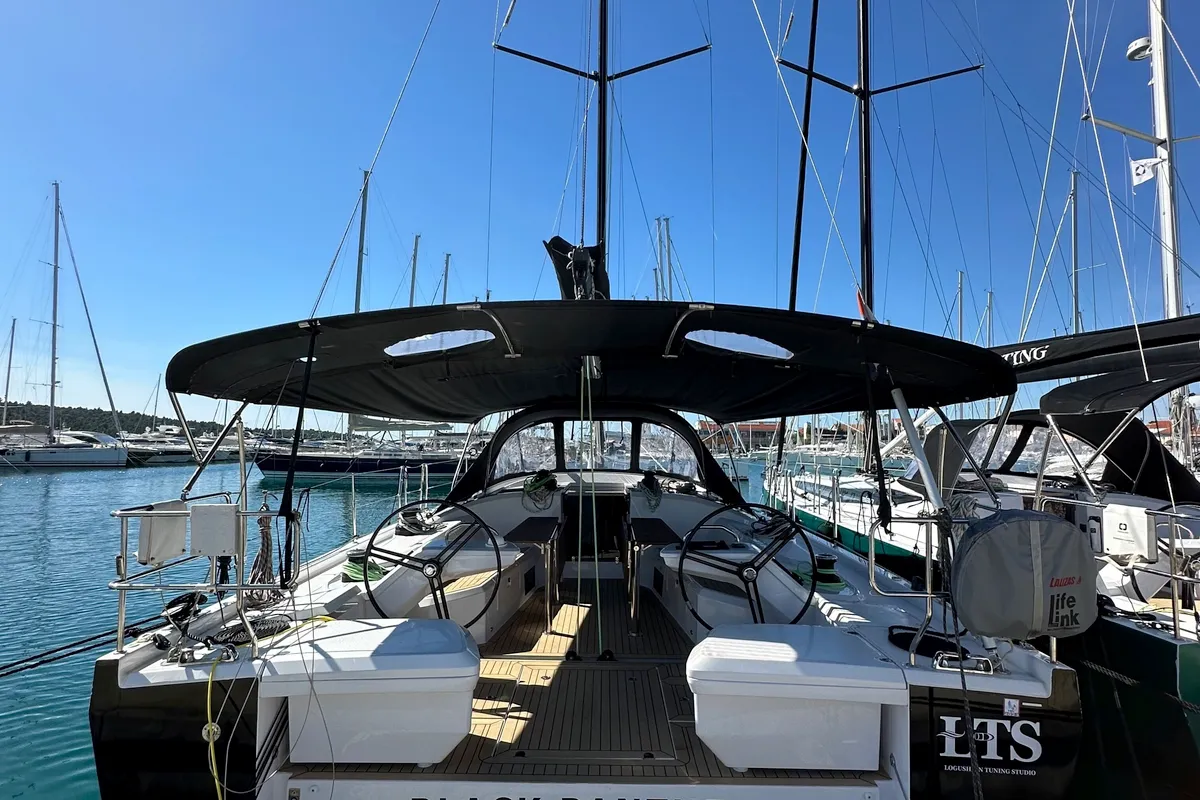 Black Panther, a Elan E6 sailboat at Split, Croatia