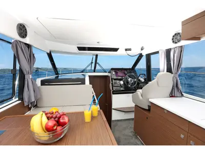 Salon of Ginger, a Jeanneau Merry Fisher 1095 motorboat at Zadar, Croatia