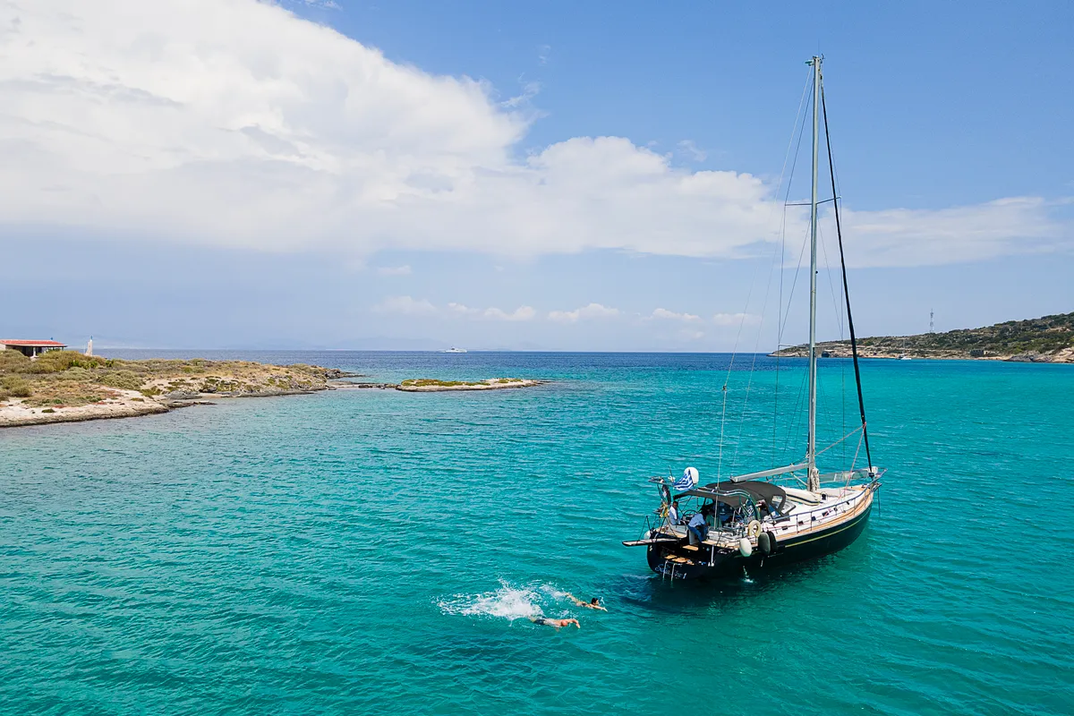 Exterior view of Sofia Star 1, a Ocean Star 51.2 sailboat at Athens, Marina Delta Kallithea, Greece