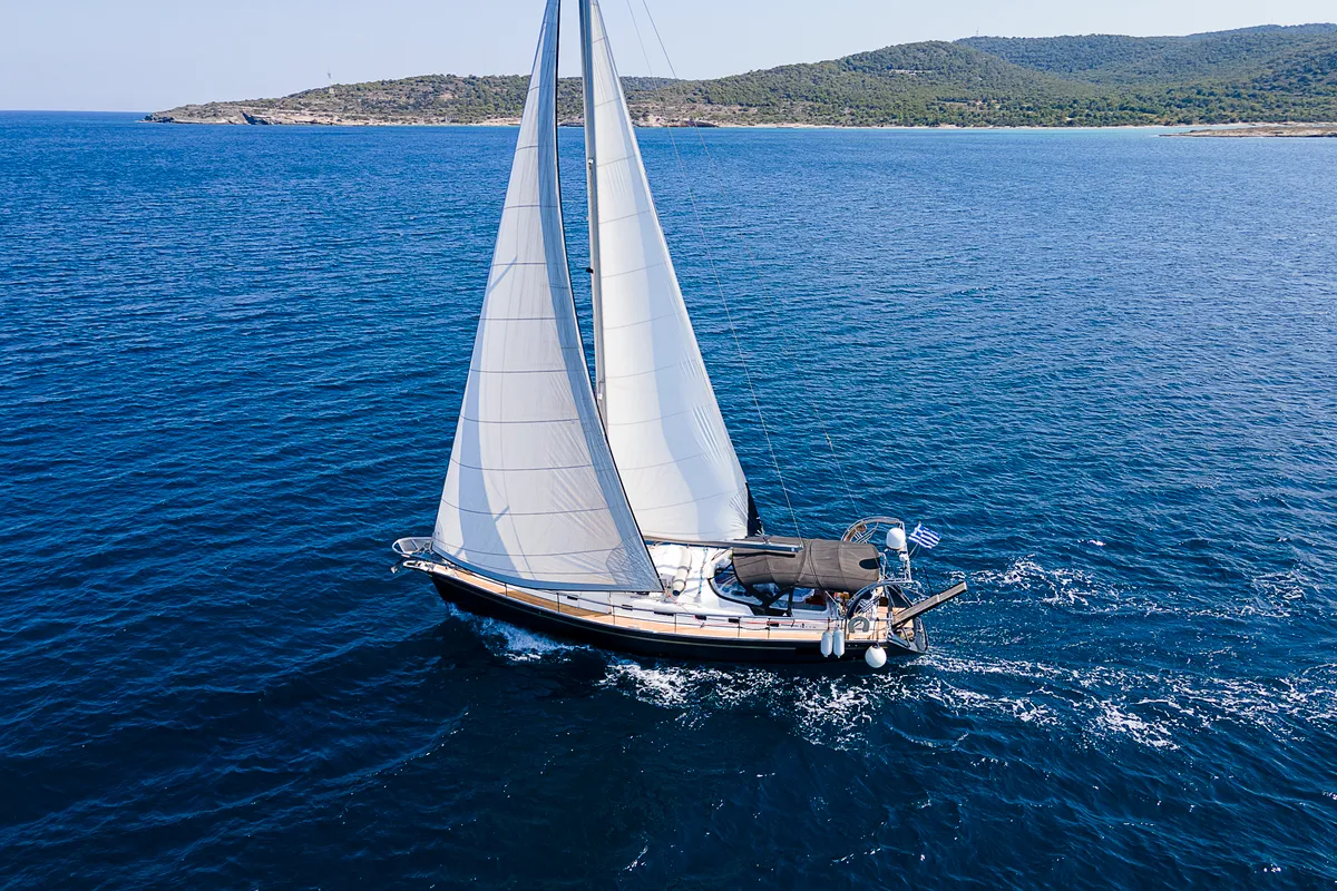 Exterior view of Sofia Star 1, a Ocean Star 51.2 sailboat at Athens, Marina Delta Kallithea, Greece