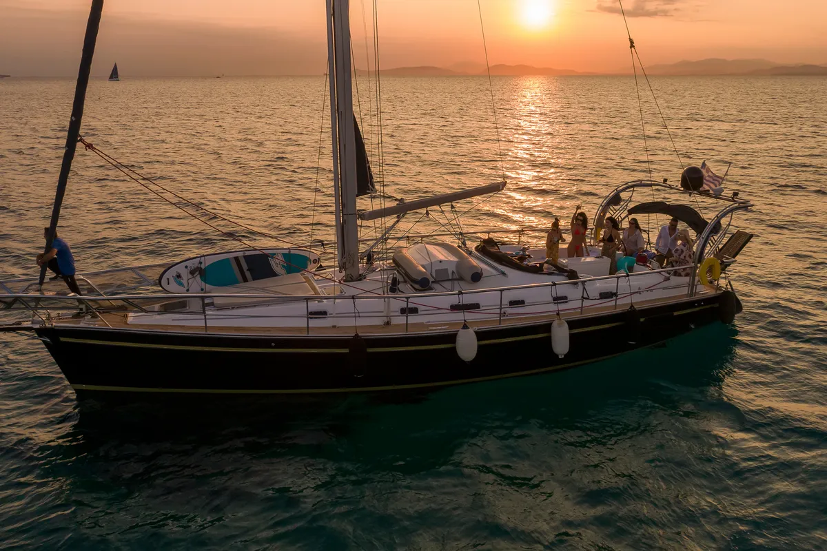 Exterior view of Sofia Star 1, a Ocean Star 51.2 sailboat at Athens, Marina Delta Kallithea, Greece