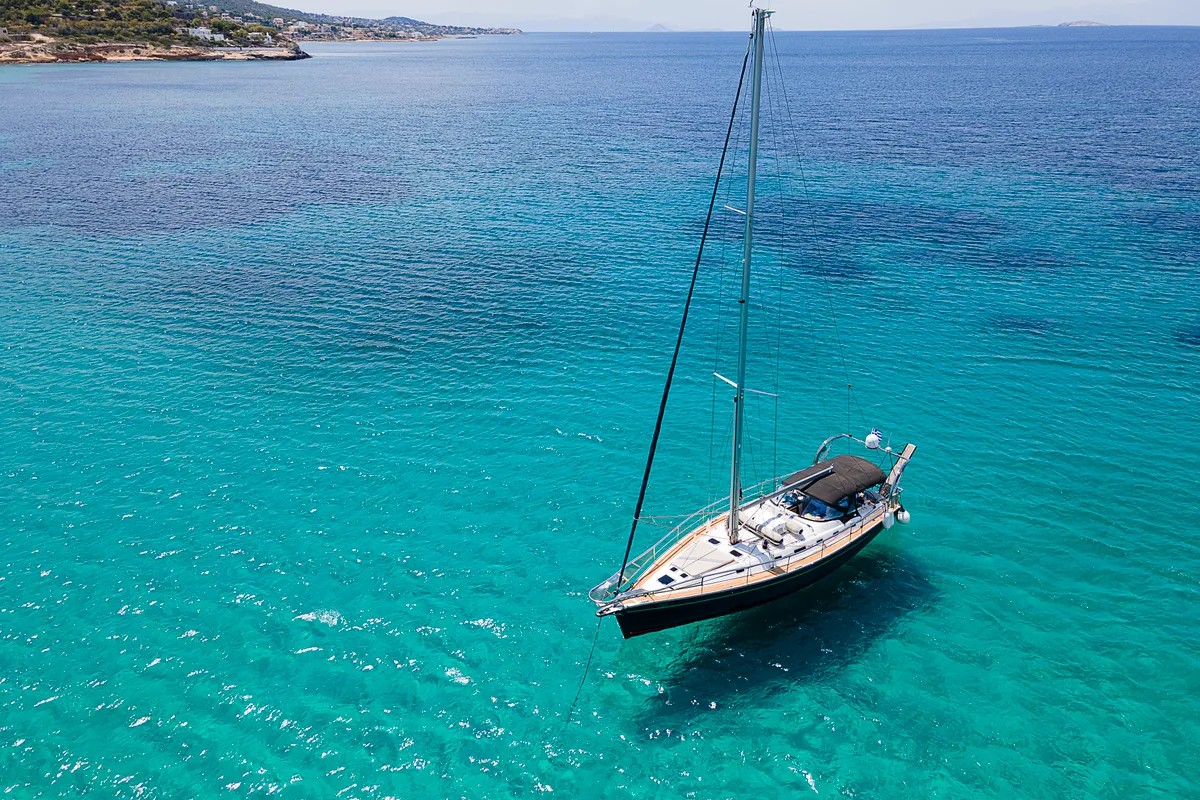 Exterior view of Sofia Star 1, a Ocean Star 51.2 sailboat at Athens, Marina Delta Kallithea, Greece