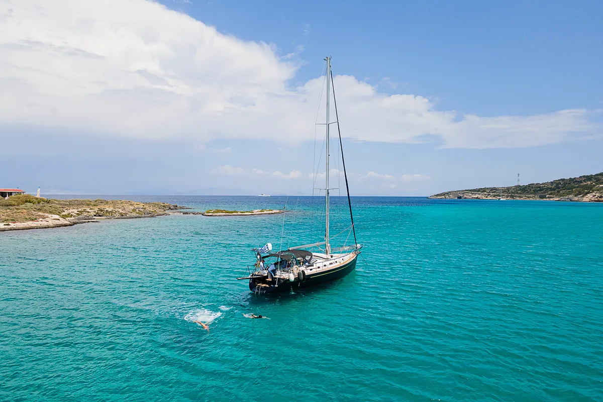 Exterior view of Sofia Star 1, a Ocean Star 51.2 sailboat at Athens, Marina Delta Kallithea, Greece