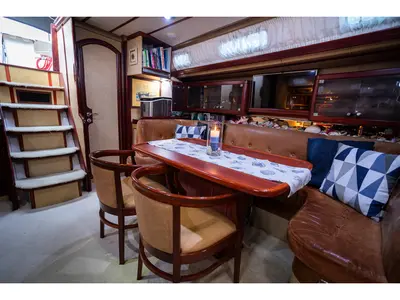 Salon of Sofia Star 1, a Ocean Star 51.2 sailboat at Athens, Marina Delta Kallithea, Greece