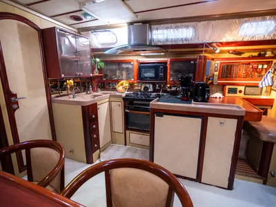 Galley of Sofia Star 1, a Ocean Star 51.2 sailboat at Athens, Marina Delta Kallithea, Greece