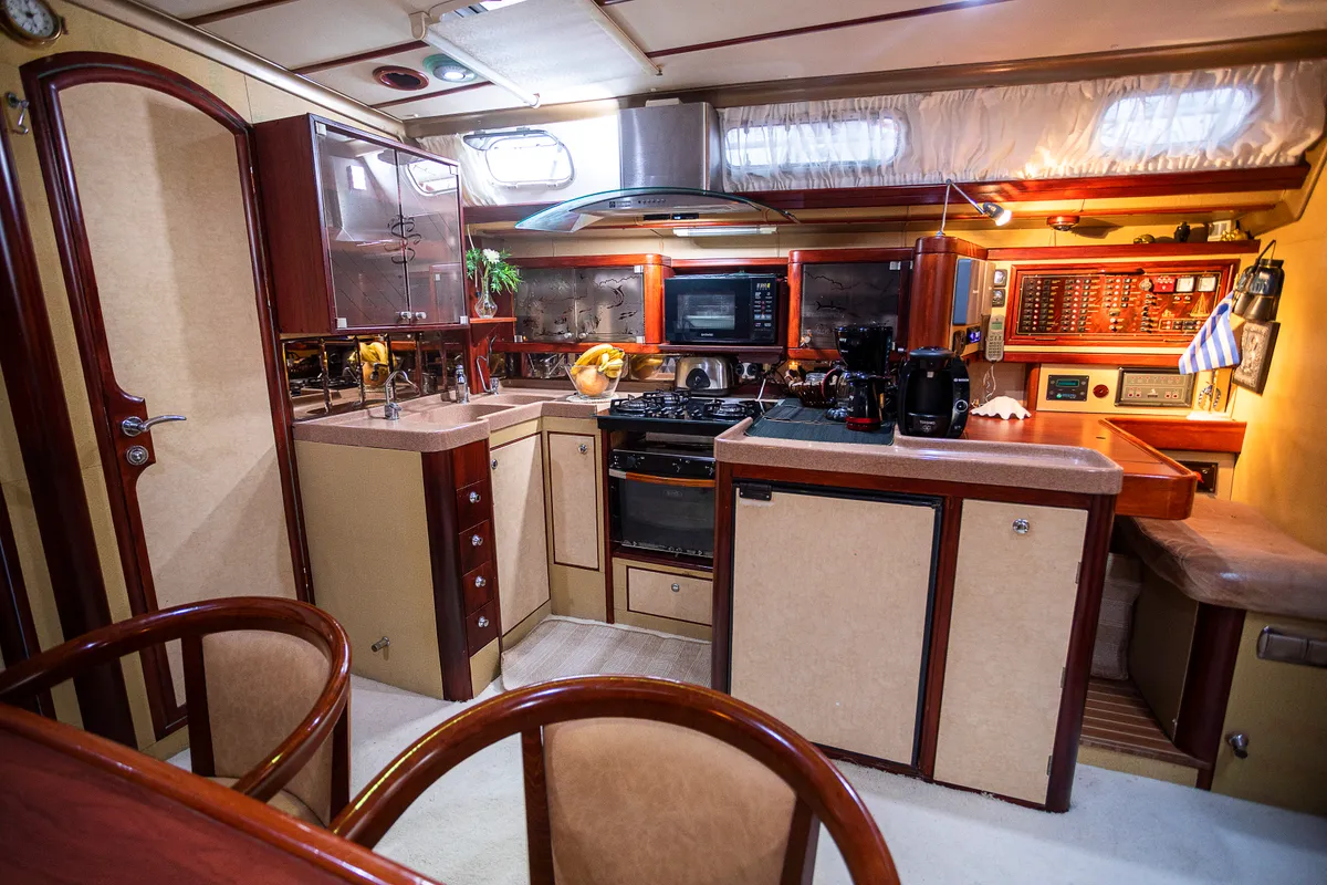 Galley of Sofia Star 1, a Ocean Star 51.2 sailboat at Athens, Marina Delta Kallithea, Greece