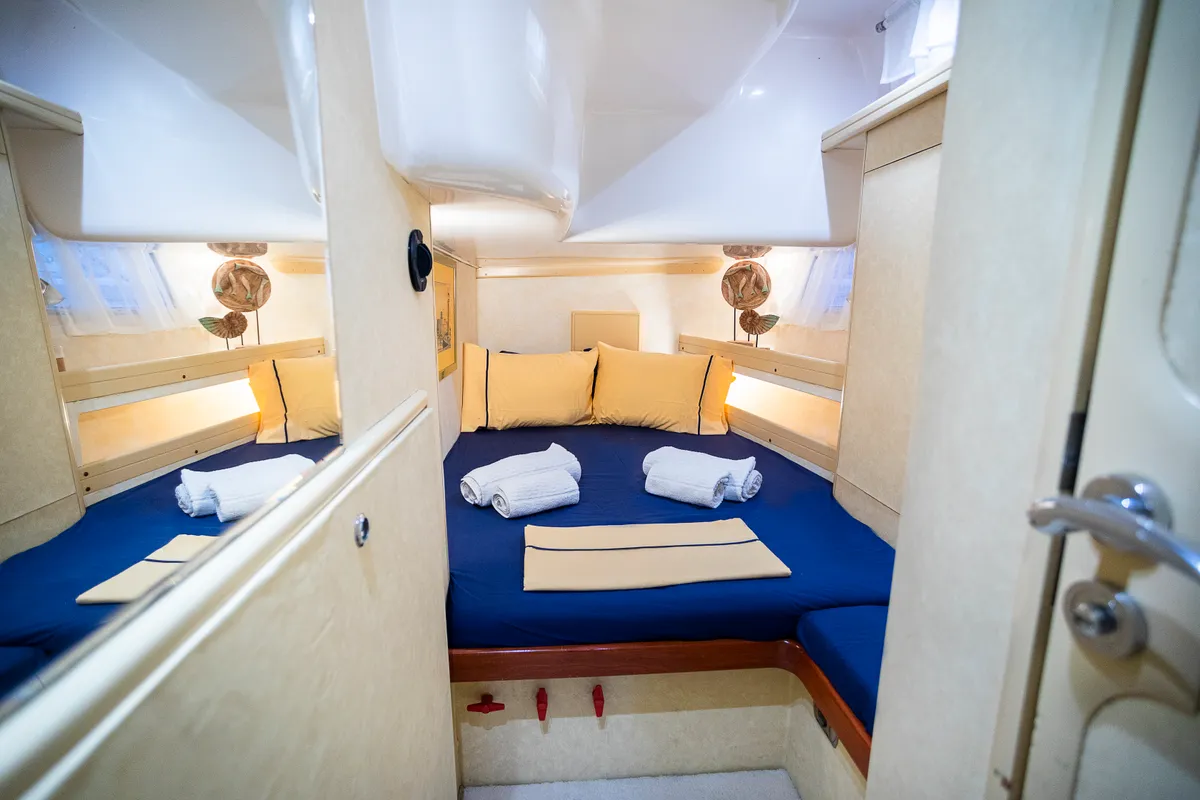 Cabin on Sofia Star 1, a Ocean Star 51.2 sailboat at Athens, Marina Delta Kallithea, Greece