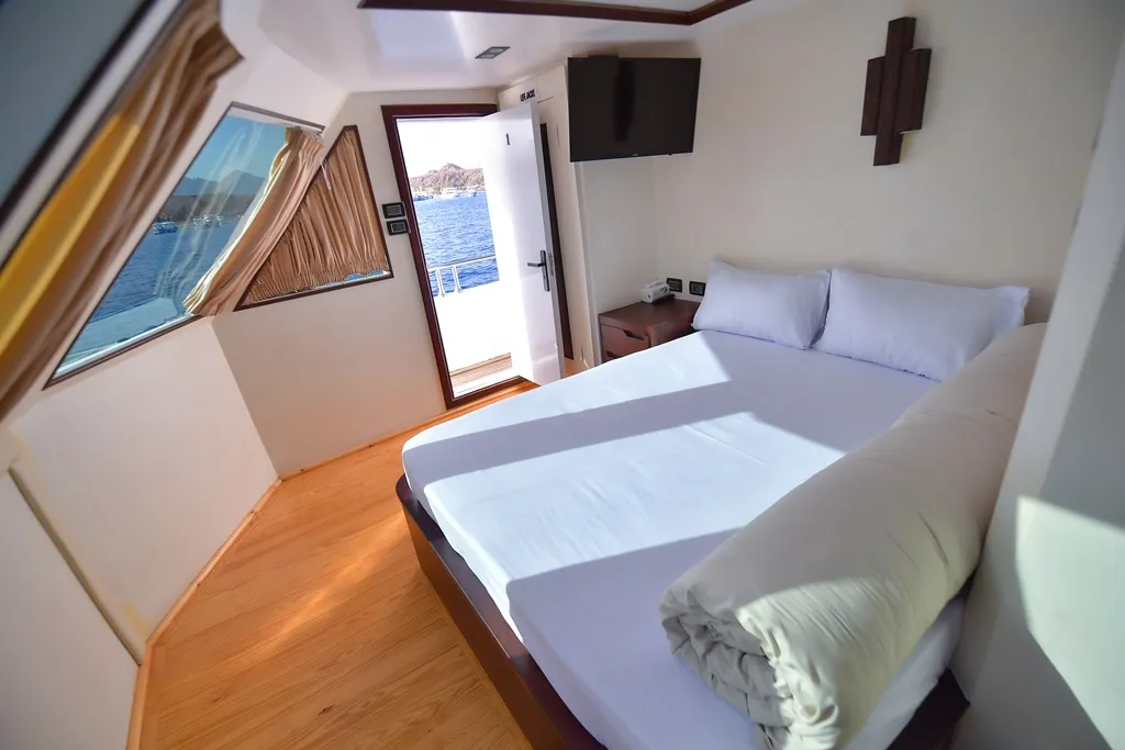 Cabin on Luxury suite upper deck, a Gulet Luxury Motor Yacht motorboat at Sharm El Sheikh, Egypt