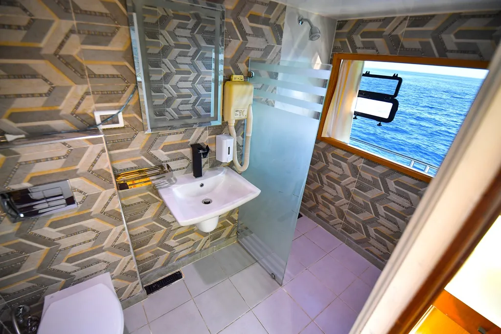 Head on Luxury suite upper deck, a Gulet Luxury Motor Yacht motorboat at Sharm El Sheikh, Egypt