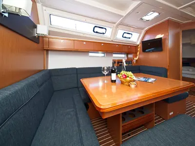 Salon of Bavaria Cruiser 46, a sailboat at Murter, Croatia