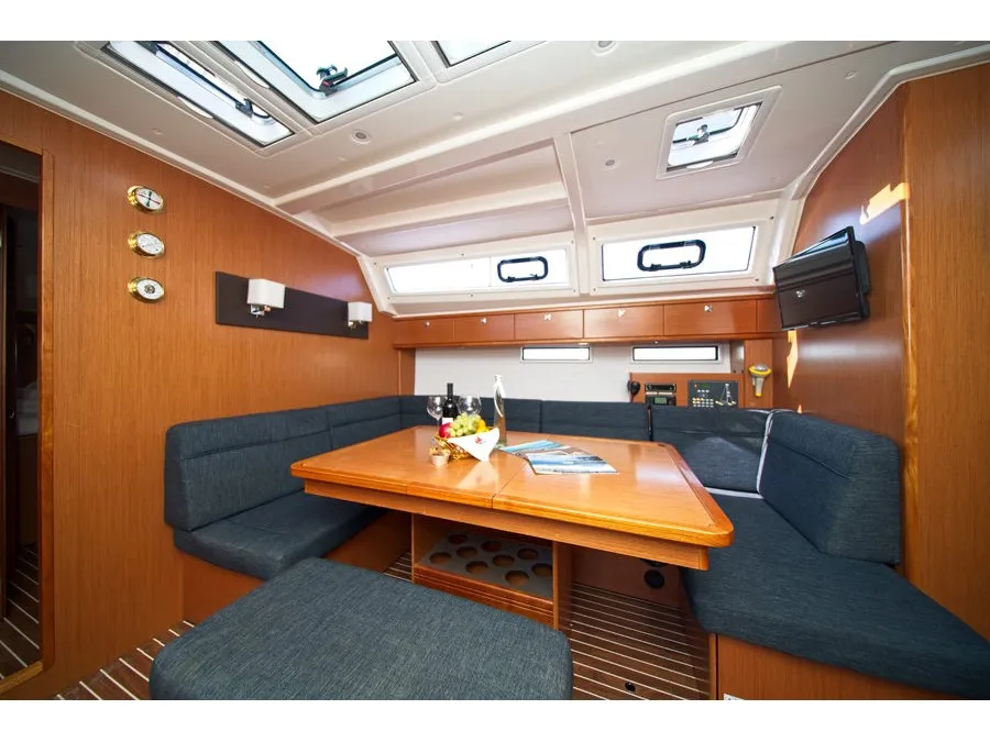 Salon of Bavaria Cruiser 46, a sailboat at Murter, Croatia