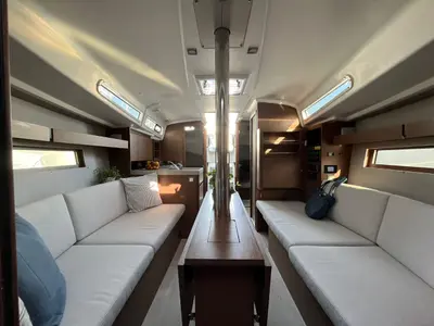 Salon of Sailing Spirit, a Beneteau Oceanis 34.1 sailboat at Municipality of Kolan, Croatia