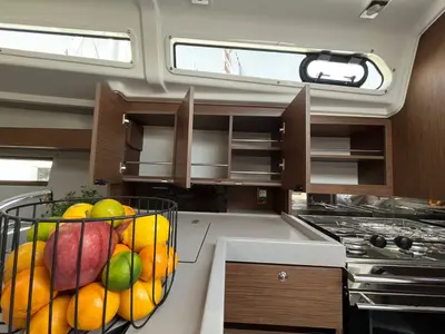 Galley of Sailing Spirit, a Beneteau Oceanis 34.1 sailboat at Municipality of Kolan, Croatia