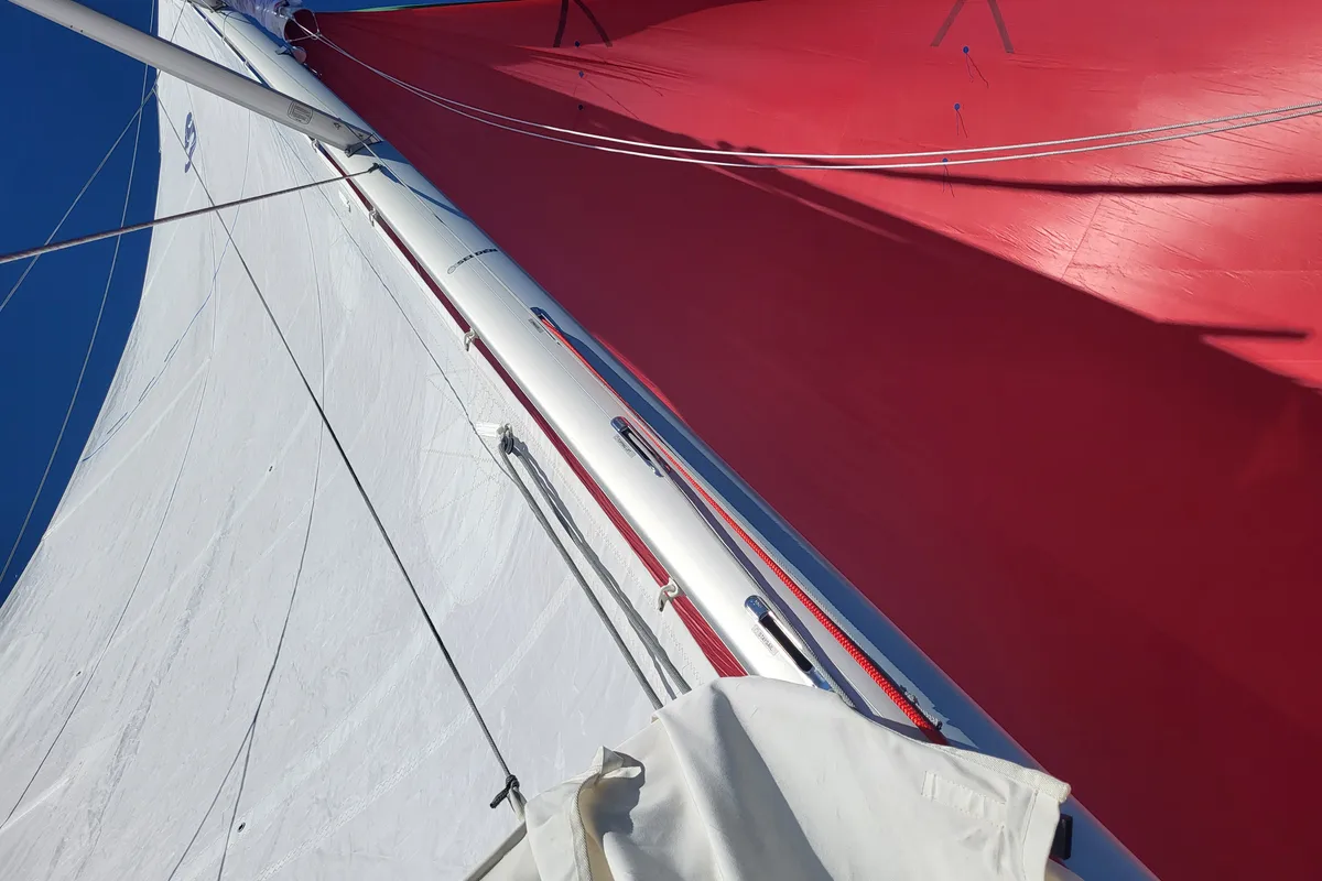 Deck of Sailing Spirit, a Beneteau Oceanis 34.1 sailboat at Municipality of Kolan, Croatia