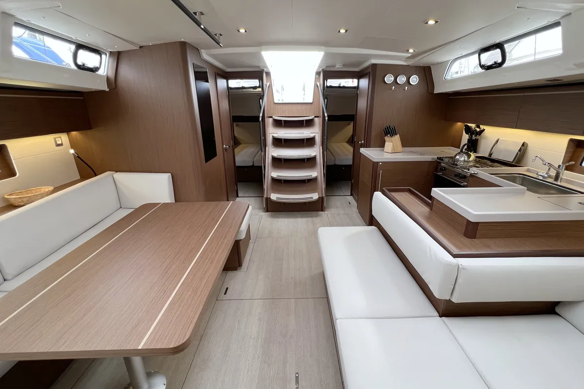 Salon of Bambi, a Beneteau Oceanis 51.1 sailboat at Punat, Croatia