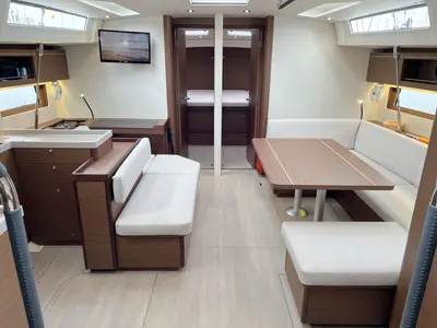 Salon of Bambi, a Beneteau Oceanis 51.1 sailboat at Punat, Croatia
