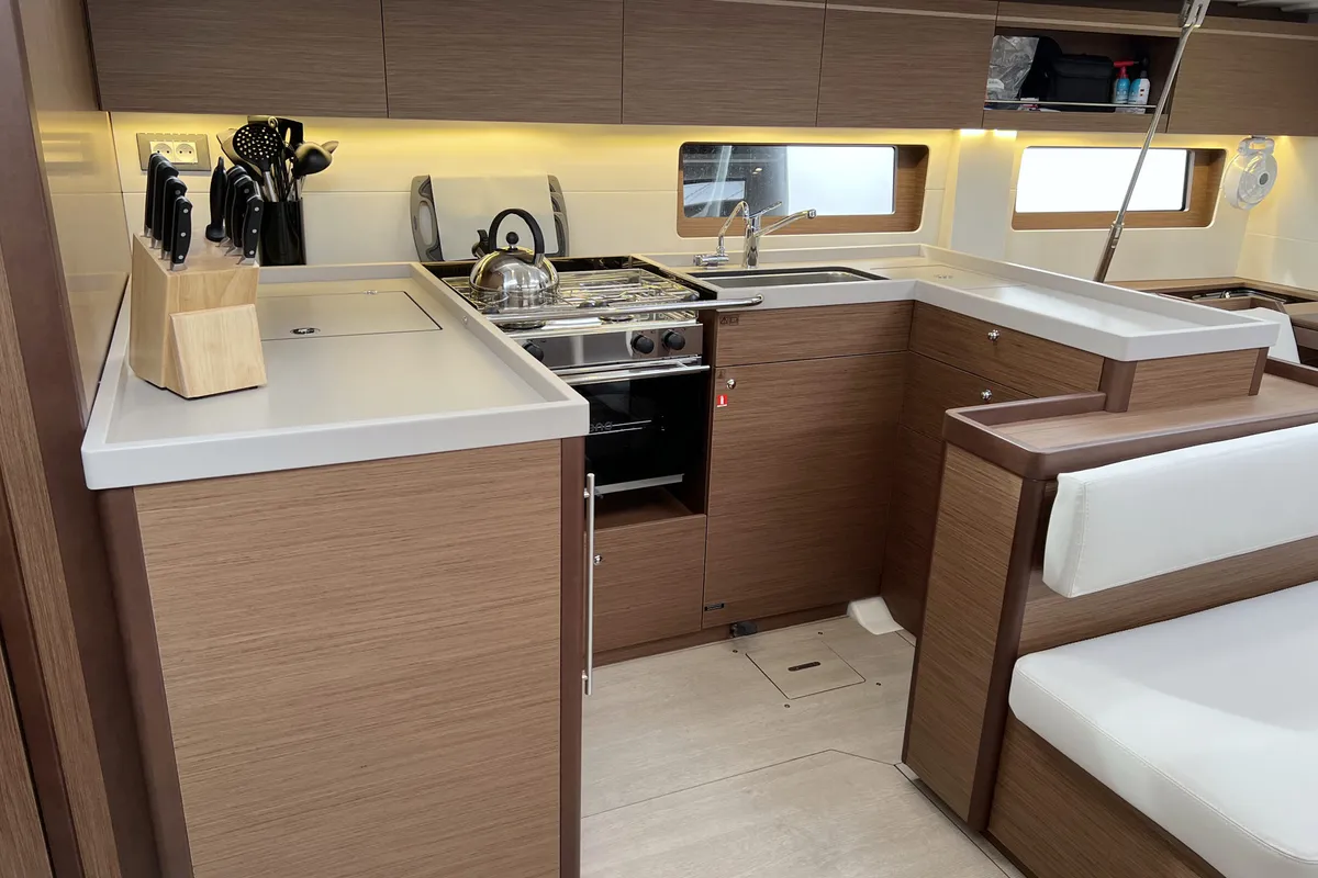 Galley of Bambi, a Beneteau Oceanis 51.1 sailboat at Punat, Croatia