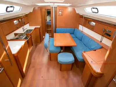 Galley of Orsa Maggiore, a Beneteau Oceanis 43 sailboat at Piombino, Italy