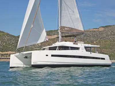 LIBRA, a Bali 5.4 catamaran at Athens, Greece