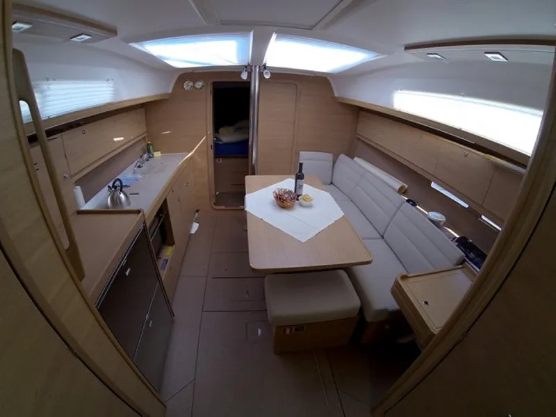 Salon of Sun 382, a Dufour 382 Grand Large sailboat at Athens, Greece