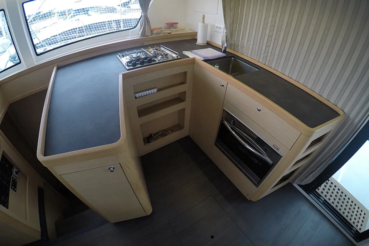 Galley of Aymeline, a Lagoon 42 catamaran at Grad Šibenik, Croatia