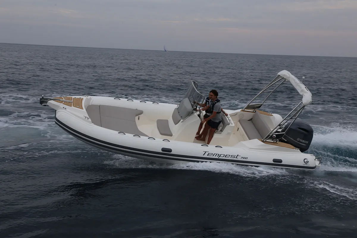 NN, a Capelli Tempest 700 Open RIB at Olbia, Italy