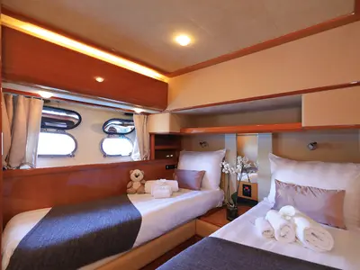 Quo Vadis I, a Ferretti 760 motor yacht at Općina Pakoštane, Croatia