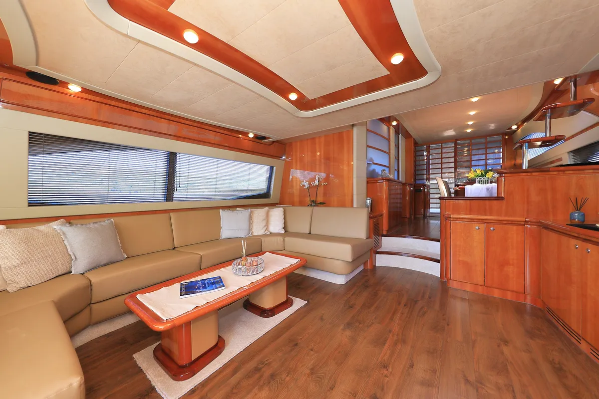 Quo Vadis I, a Ferretti 760 motor yacht at Općina Pakoštane, Croatia